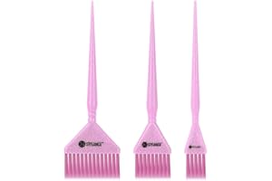 MEN'S GROOMING BARBER PRO Glitter Hair Dye Brush Set, Hair Color Brush, 3 Sizes Pink Tint Brushes for Professional Hair Coloring, Root Touch-Up & Hair Treatment, Salon & Home Use