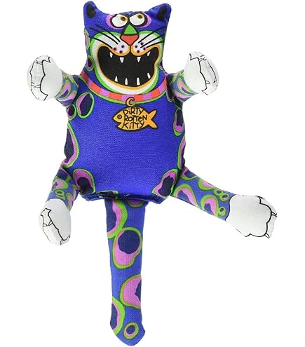 Pet Supplies : Fat Cat Multicolored Assorted Styles Canvas Squeak