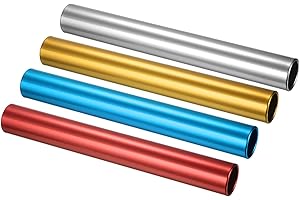 PATIKIL Aluminum Relay Batons, 1 Set Field Track Relay Events Baton for Race Gym Track and Field Equipment Class Games Outdoo