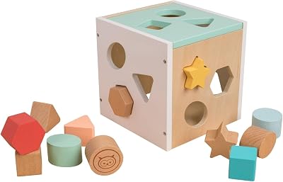 Owl & Fox Wooden Shape Sorter Montessori Play 12 Months FSC Wood