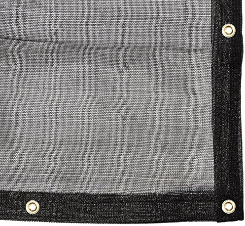 90% American Shade Cloth, Black, 12ft x 10ft with Taped, Reinforced Edges and Grommets Every 2 ft, Commercial Grade 10 Year Warranty