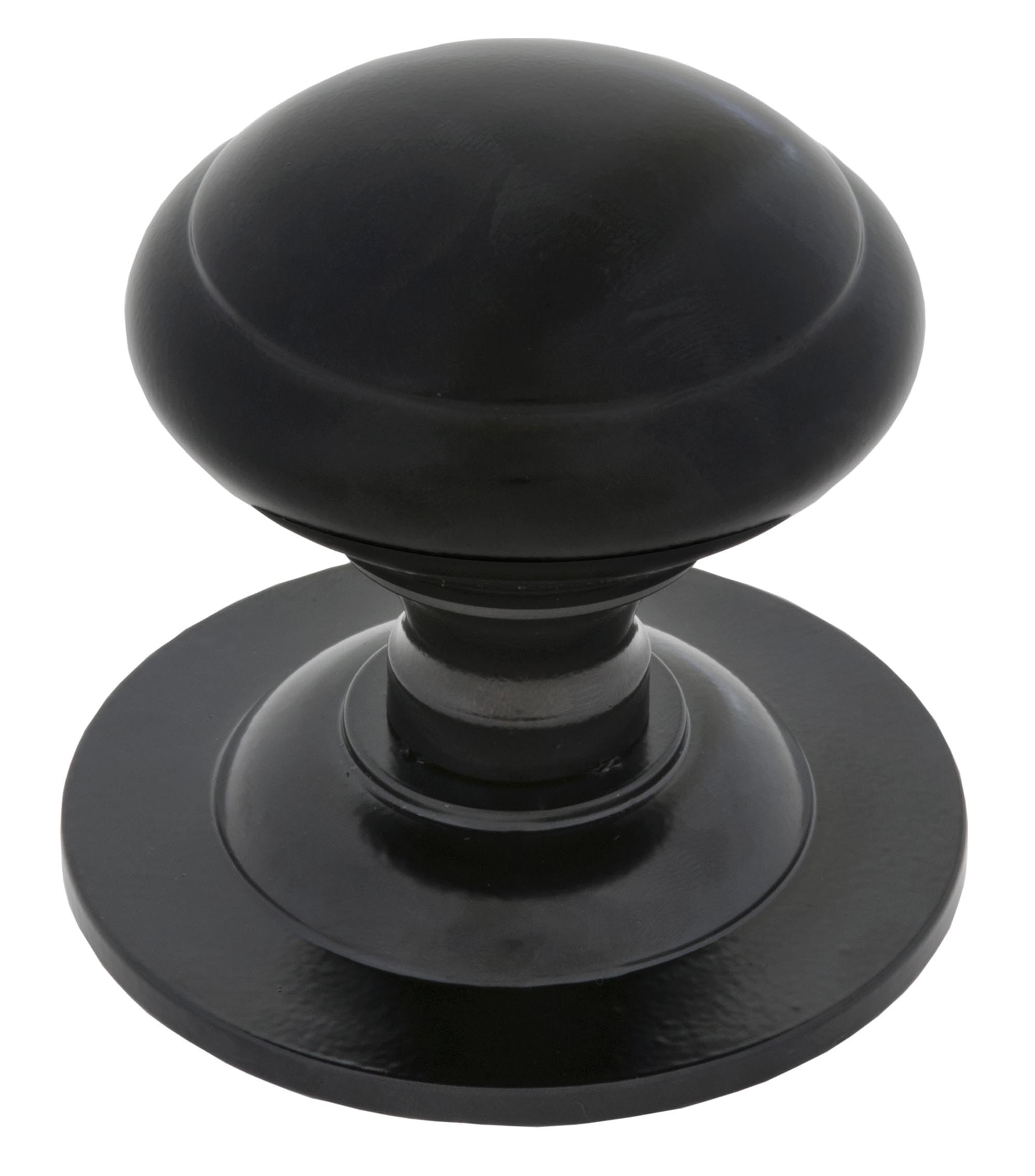 From the Anvil Black Round Centre Door Knob