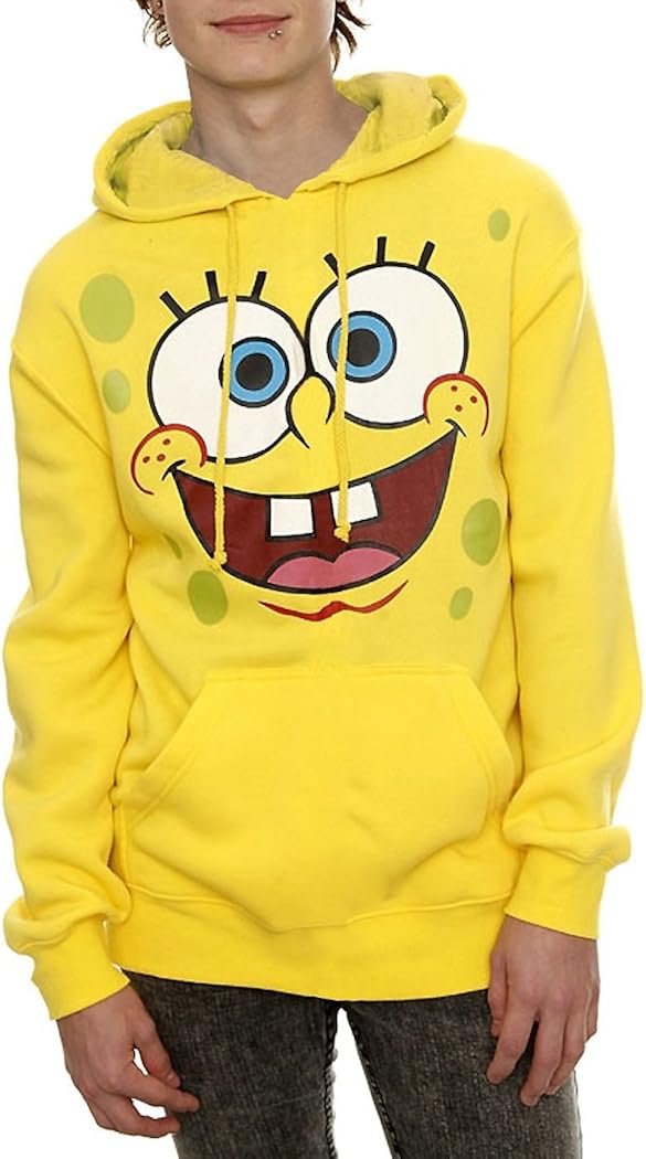 Spongebob Face Adult Hoodie Yellow XXL Amazon.co.uk Clothing