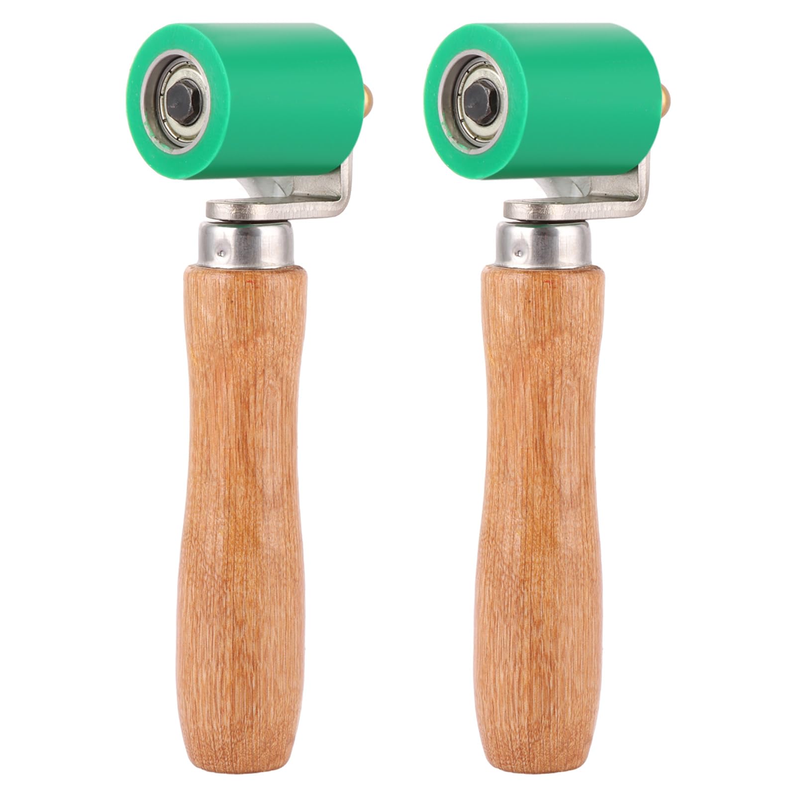 GBACHOOSE 2Pcs Silicone Seam Roller High Temperature Resistant Seam Hand Pressure Roller Welding Tool 40MM Rubber Roller (Green)