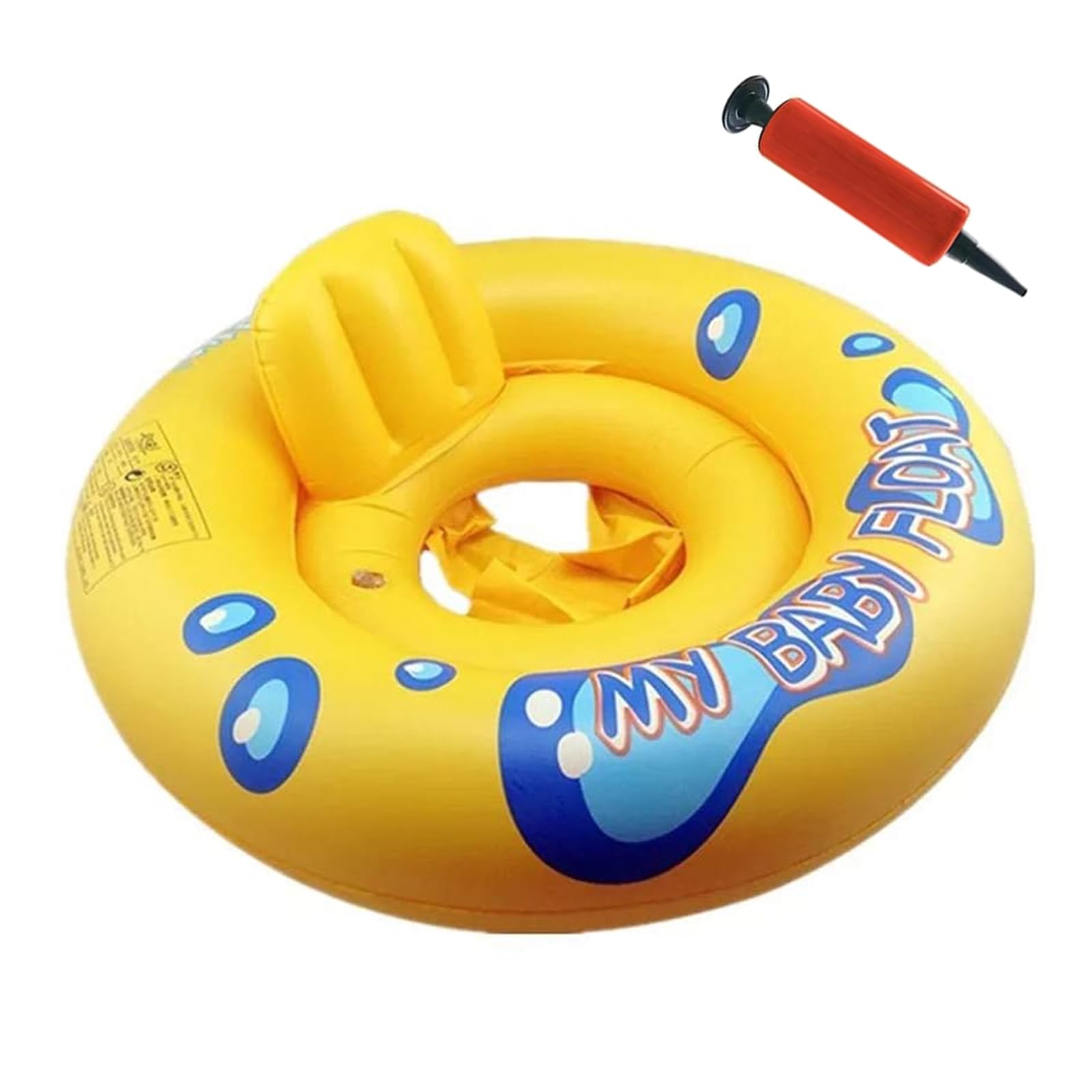 Inflatable Baby Swimming Ring, Baby Swim Ring Float with Seat for Kids Paddling Pool for Infant Toddler Swimming Aid Training, Baby Swimming Ring Float for Baby from 6 to 36 Months