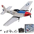 VOLANTEXRC RC Plane 3 Channel Remote Control Airplane Fighter Toys, 2.4GHz 6-axis Gyro Stabilizer RTF Glider Aircraft Plane, Easy to Fly for Adults Kids Beginners Boys (P-51D Mustang)