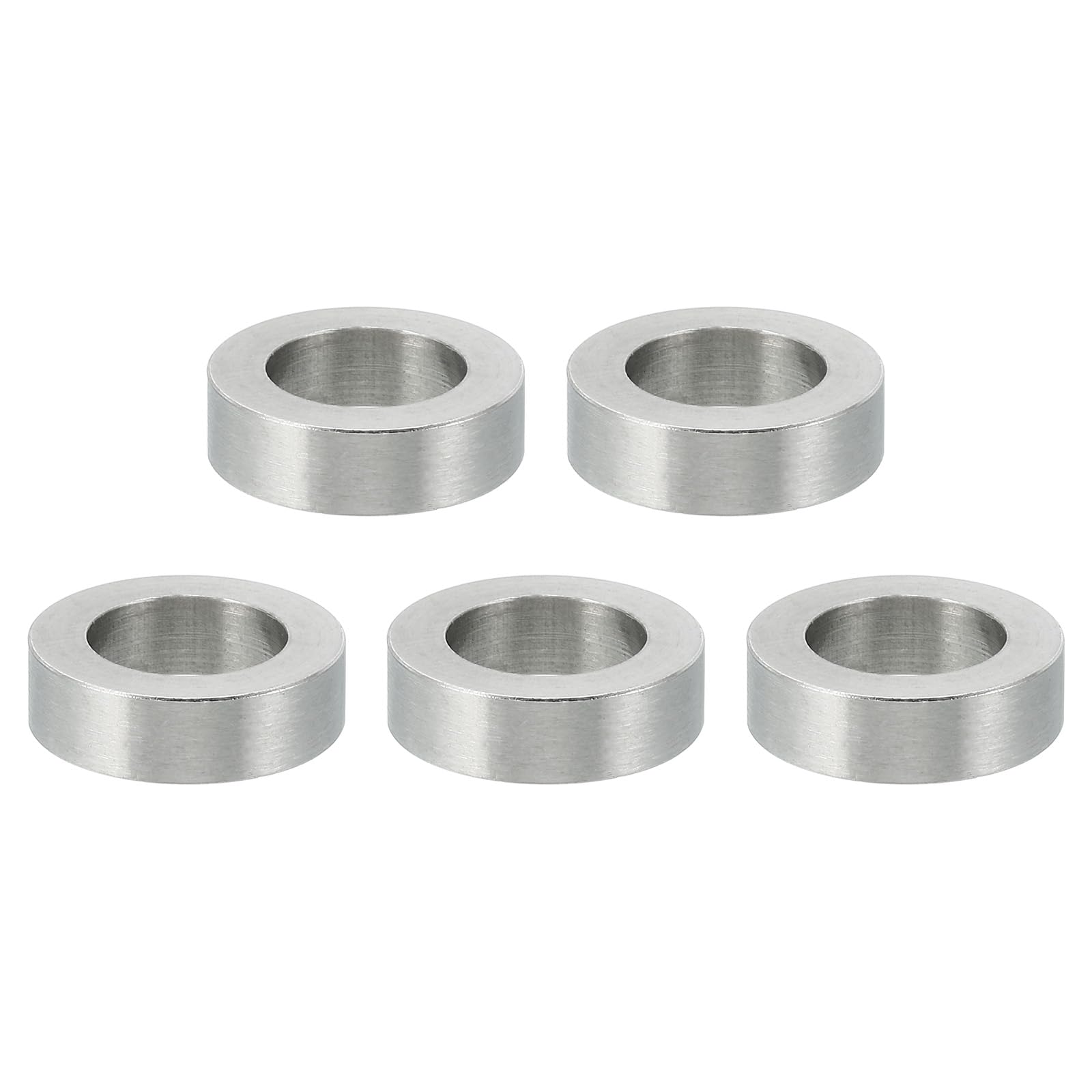 PATIKIL M10 Stainless Steel Spacers, 5 Pcs Metal Spacer Stainless Steel 10.2mm ID x 16mm OD x 5mm L Spacer Screw Standoff Round for 3/8" M10 Screw Bolts