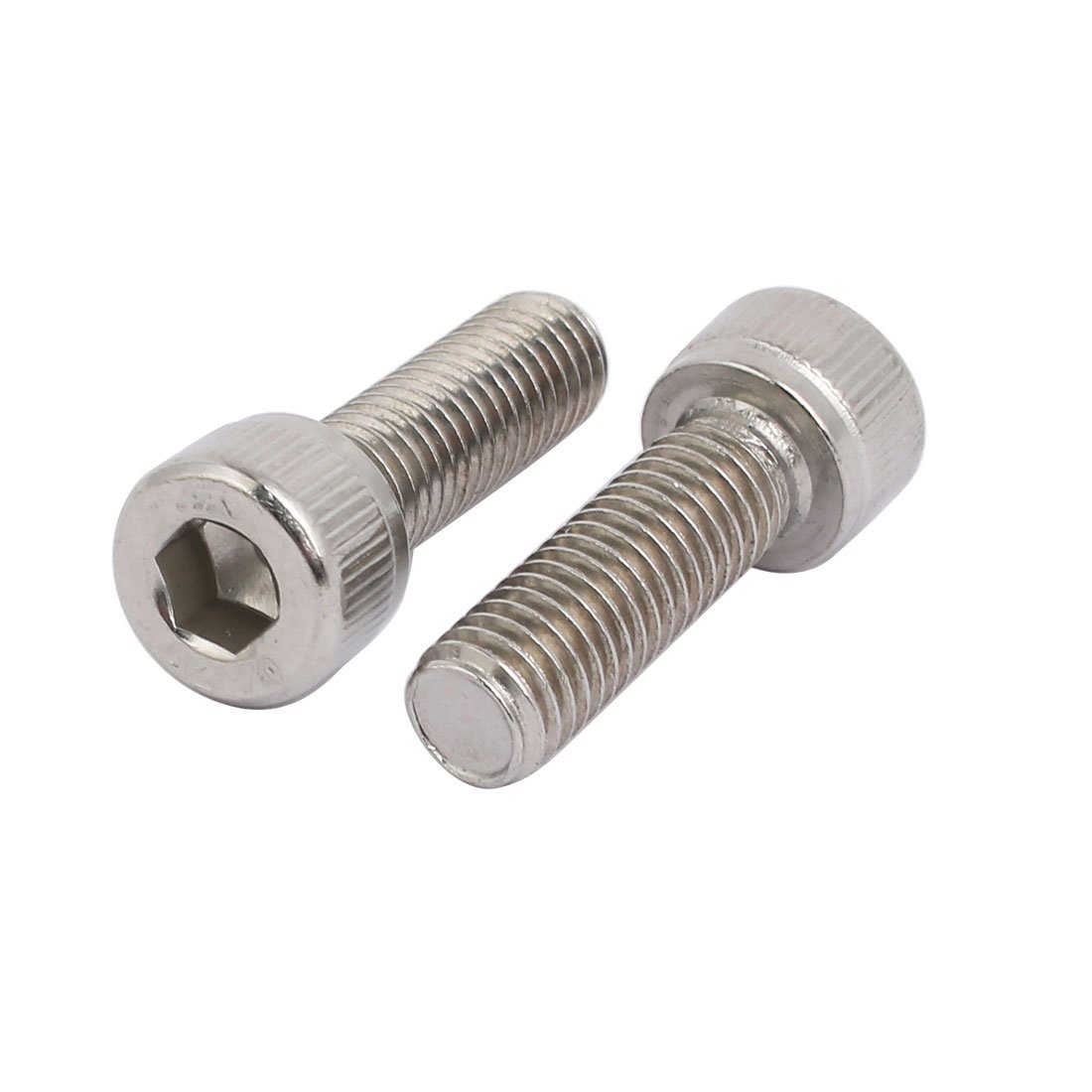 Sourcingmap M8x25mm 304 Stainless Steel Left Hand Thread Hex Socket Cap Screw Fastener 2pcs
