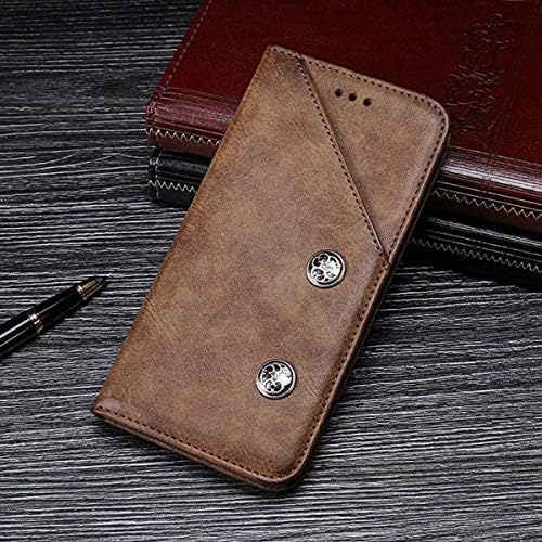NCTECHINC Oppo F11 Case, Backcase Design Bumper Flip Cover-Brown