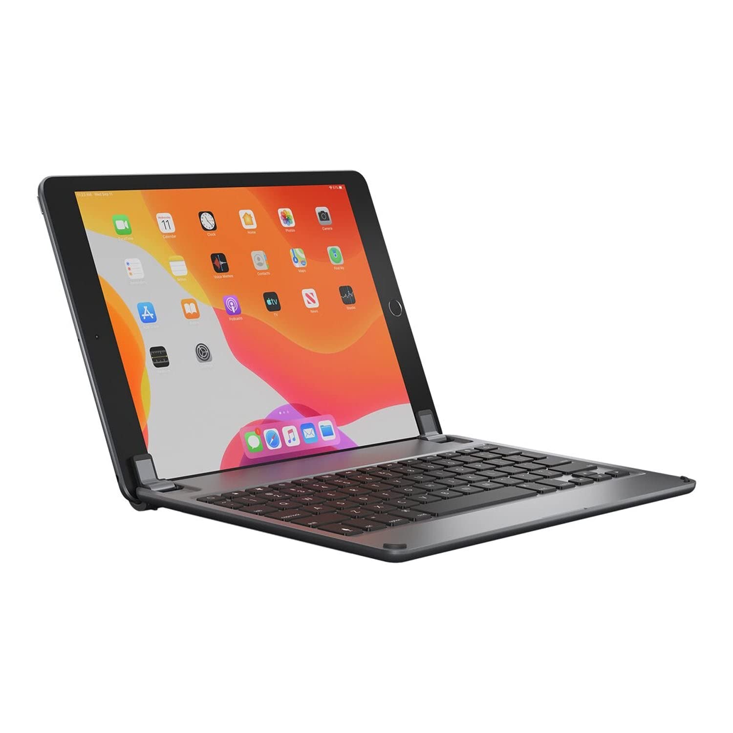 Brydge 10.2 Wireless Keyboard for iPad 7th/8th Gen | Backlit Keys & Long Battery Life (Space Gray)