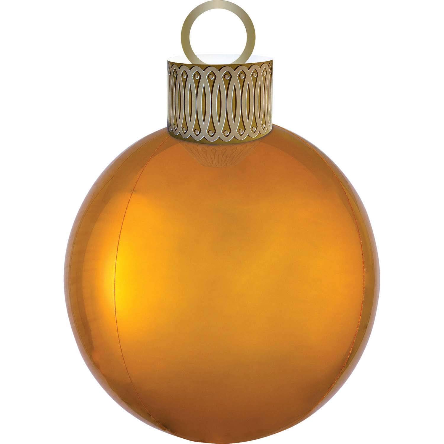 Amscan Anagram 4040701 - Gold Christmas Bauble Ornament Orbz Foil Balloon Kit - 16 Inch