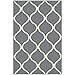 Maples Rugs Kitchen Rug - Rebecca 2'6 x 3'10 Non Skid Small Accent Throw Rugs [Made in USA] for Entryway and Bedroom, Grey/White primary