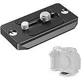 SMALLRIG Quick Release Plate for Arca Swiss, Baseplate with 1/4''-20 Screw, 3/8''-16 Screw, for Cameras and Cages - 2146B