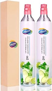 Stimulate 60L CO2 Carbonator, Compatible with Sodastream Appliances, Cartridge Refill Set of 2 pcs