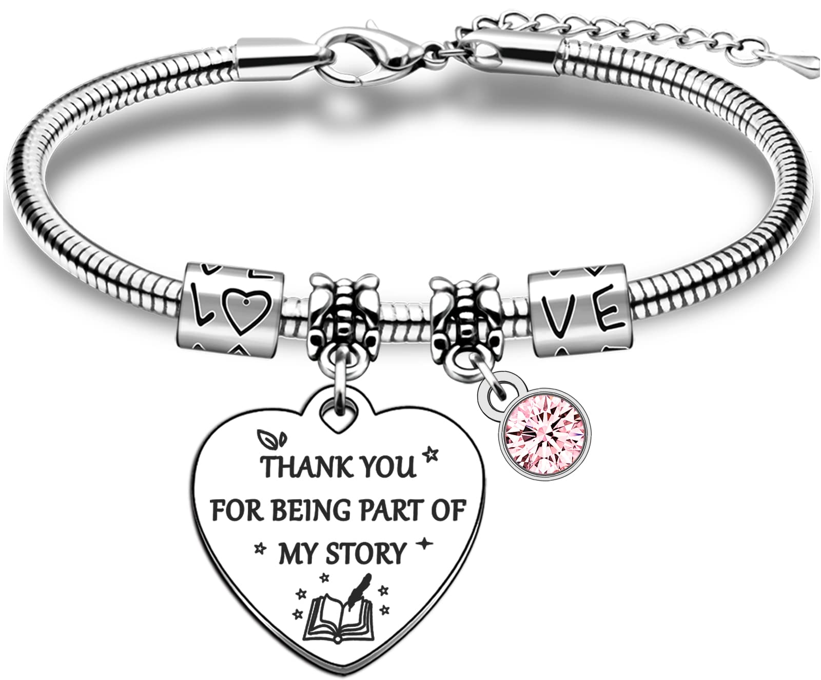 TTOVEN Teacher Gifts Bracelet Thank You Teacher Gifts Thank You for Being Part of My Story