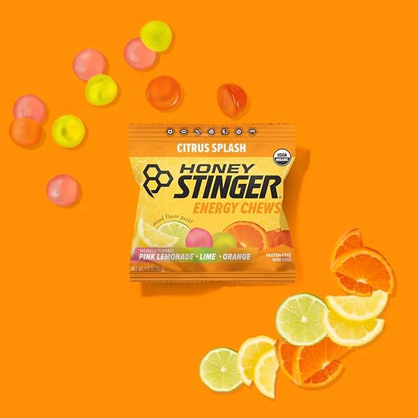 HONEY STINGER ORGANIC CITRUS SPLASH ENERGY CHEWS SGL, 1.8 OZ