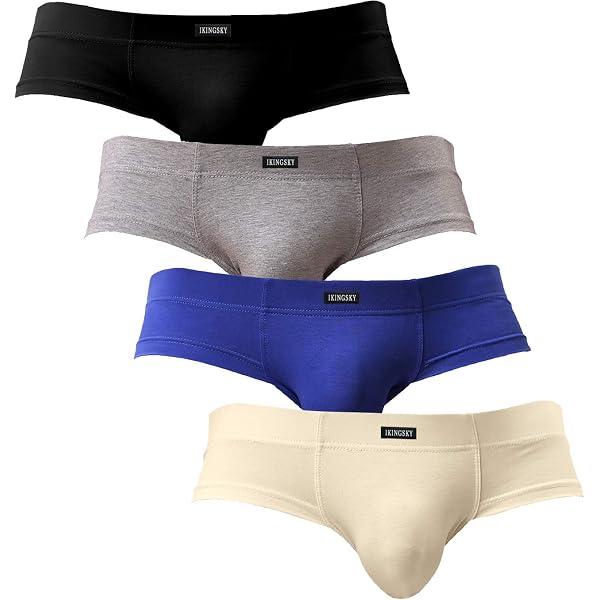 JAXFSTK Men’s Cheeky Booty Bikini Boxers – High-Cut Thong Briefs, 7-Pack, Spandex Blend, Bulge Pouch
