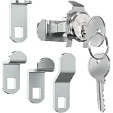 Mailbox Lock Replacement with 2 Keys, Universal Fit for PO Boxes | ILCO 1003M Keyway, 90&deg; Counter-Clockwise Rotation, Nickel Plated Finish, Includes 2 Keys, Fits Most Mailbox Brands