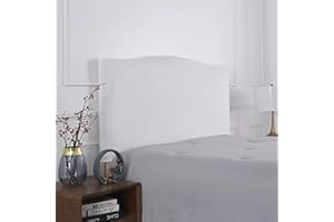 CSYBYW Velvet Bed Headboard Cover for Queen King Full Size,Stretch Headboard Slipcover Soft Dustproof Protector Cover Bed Head Cover for Bedroom(9# White,200cm(79''))