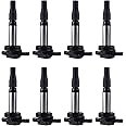 MAS Set of 8 Ignition Coils Pack Compatible with Land Rover Range Rover Jaguar S-Type Vanden 4.2L V8 Replacement for UF533 C1678 UF519 AJ87644
