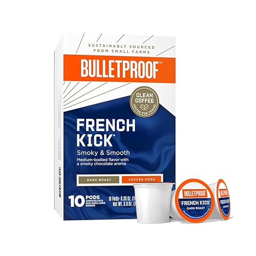 Bulletproof French Kick Dark Roast Single-Serve Pods, 10 Count