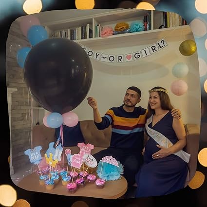 Amazon Com Baby Gender Reveal Party Supplies 75 Pieces Mommy To Be Sash 36 Inch Reveal Balloon And Other Decorations Premium Quality Baby Shower Decorations Set Boy Or Girl