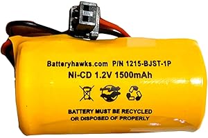 BATTERY HAWK ELB3501 P/N ELB-3501 Lithonia 1.2v 1500mAh Ni-CD Battery Pack Replacement for Exit Sign Emergency Light