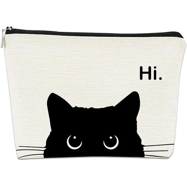 Trousse De Maquillage Motif Chat De Dessin Animé, Trousse De