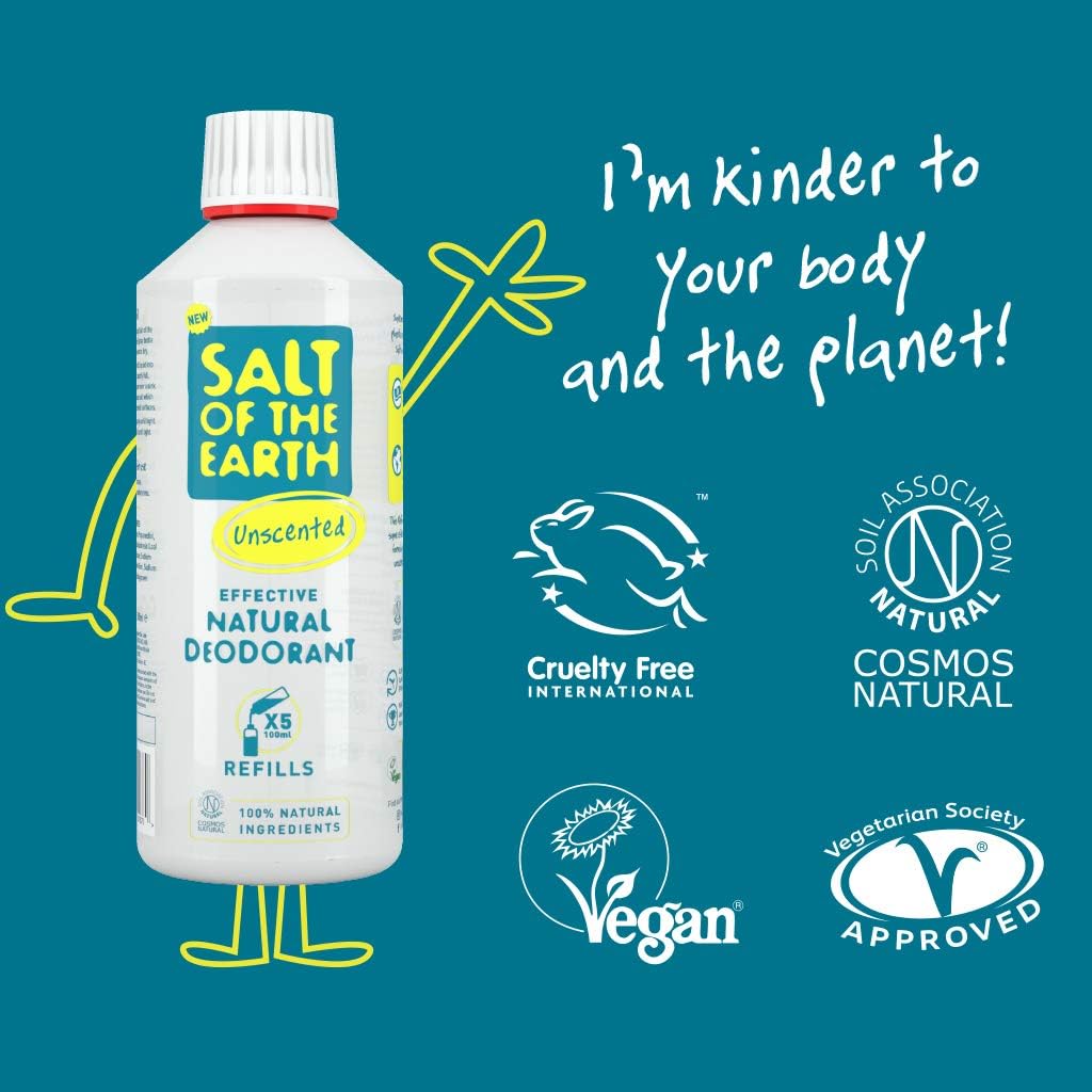 Salt of the Earth, Natural Deodorant Spray Refill, Unscented, 100% Natural Origin Ingredients, Vegan - Image 5