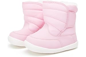 BMCiTYBM Baby Boy Girl Snow Boots Waterproof Winter Warm Booties Nonslip Lightweight Outdoor Shoes for First Walkers 6 9 12 18 24 Months(Infant/Toddler)