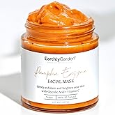 EarthlyGarden Pumpkin Enzyme Exfoliating Face Mask – Natural AHA Facial Treatment with Vitamin C & E – Brightens Dull Skin, Fades Dark Spots & Hydrates – Vegan Skincare for All Skin Types – 4 oz