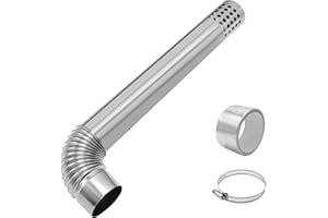 3" Stainless Steel Direct Vent Kit, Includes 3-Inch Outer Diameter Elbow and Vent Pipe, Water Heater Vent Pipe Kit for Gas Ta