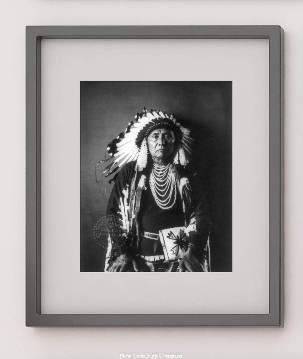 Photographs - Hin-mah-too-yah-lat-kekt, also known as Chief Joseph, Nez Percé chief, in traditional dress|1900 Portrait|8x10 (20cmx25cm) Historic Native American Black & White Photograph