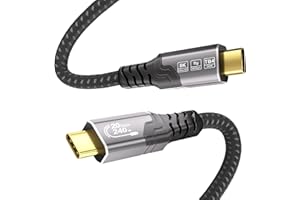 ZIKNYDO USB C Data Cable 3.3FT, High Speed USBC 3.2 Gen 2x2 20Gbps, PD3.1 240W Fast Charging, USB C Monitor Cable 4K@144Hz/8K