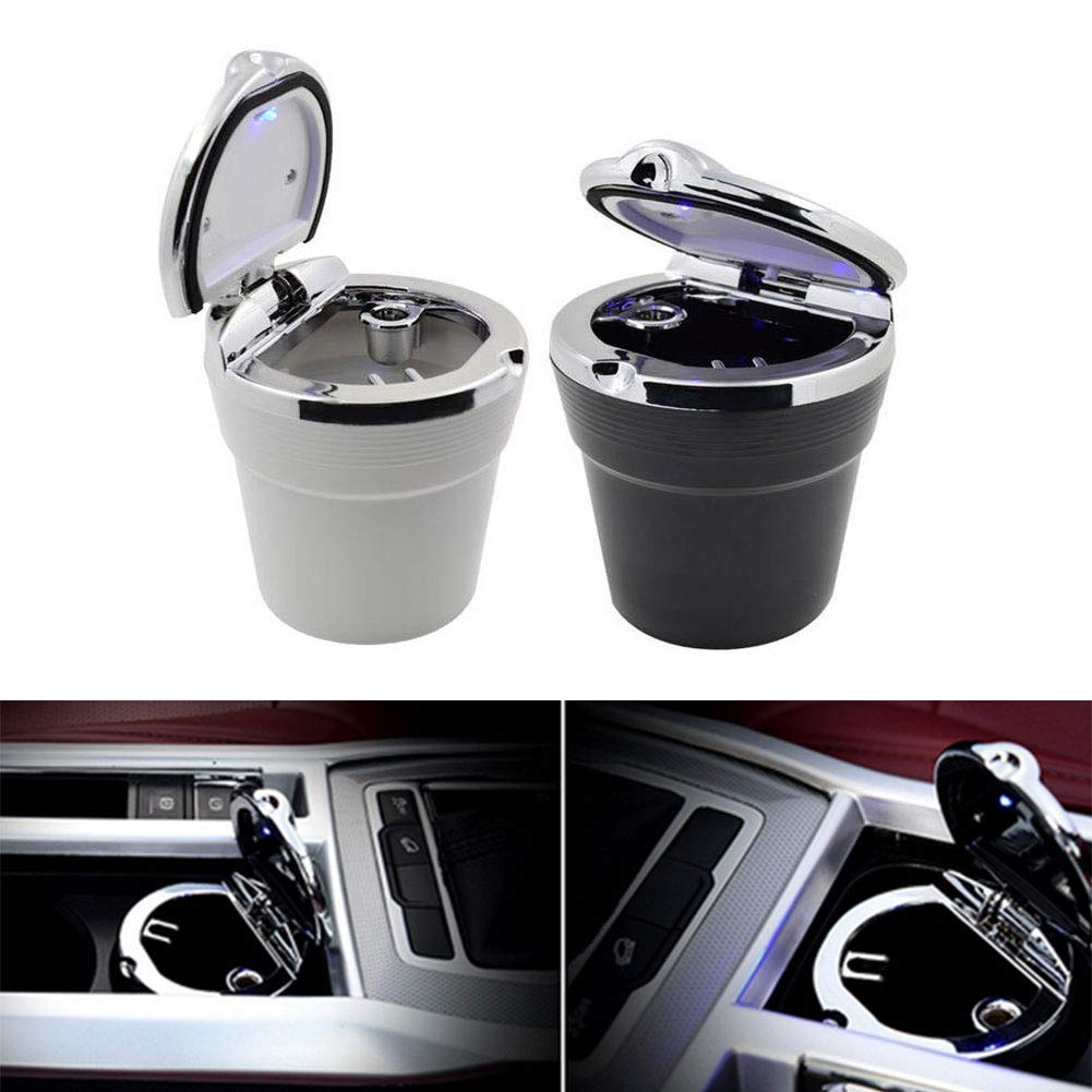 Zentto Car Ashtray Portable Stainless Steel Auto Car Cigarette Ashtray