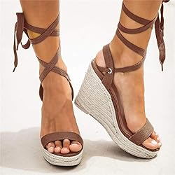 Gibobby Espadrilles for Women Wedge,Womens Open Toe