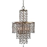 Uttermost Valka Chandelier 6 Light Steel/K9 Crystal -Traditional Installation