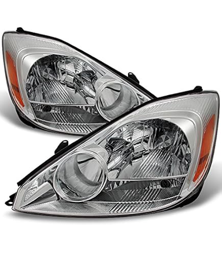 Pair Halogen Headlights For 2011-2020 Toyota Sienna – Black Housing, Clear Lens (Non-HID/Non-LED Models) By Epartsgogo