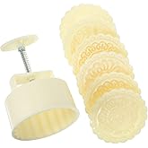 Kichvoe 1set Moon Cake Mold Press Mold for Baking Creative Mid- Bean Cake Molder Easy Release Material for Home Use