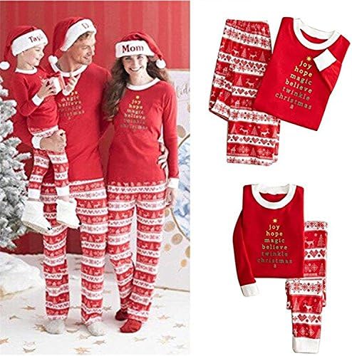 Family Matching Christmas Pajamas Set Sleepwear for Mom Dad Kids XAMS Gift (XX-Large, Dad)