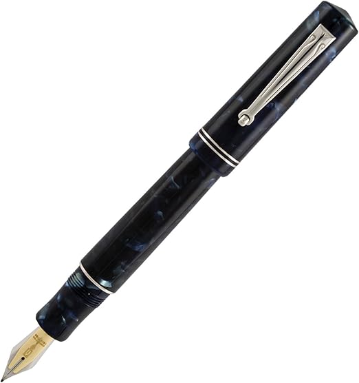 DELTA Journal Fountain Pen, Pearled Blue, 18K Fusion Extra