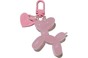 LAEKOU Jelly Balloon Dog Design Keychain for Women, Cute Girls Key Chain, Bag Charms Accessories for Car Purse Backpack