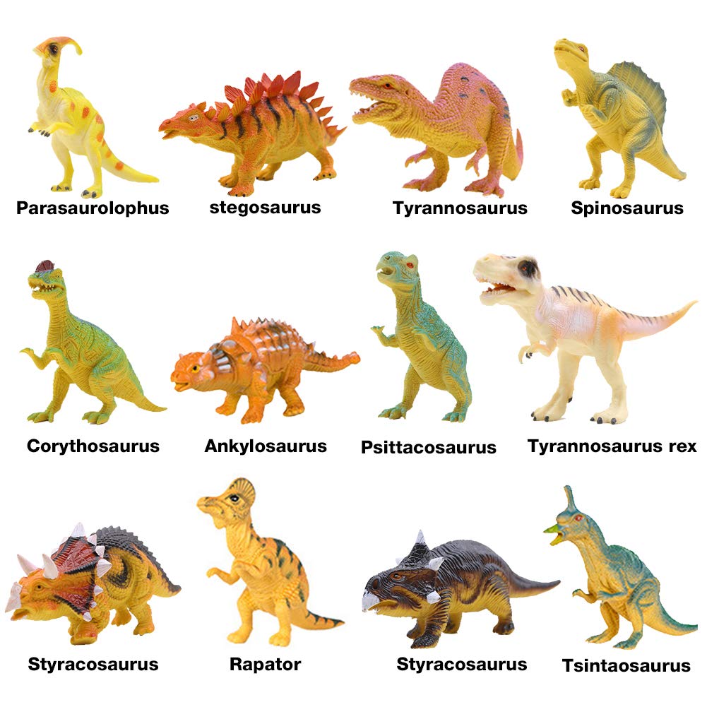 3 otters Dinosaur Toy Set, 12PCS 6\