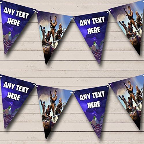 Party Banner Bunting Party Decoration Fortnite Game Personalised Birthday