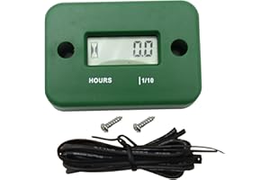 Waterproof Inductive Hour Meter, Dirtbike Hour Meter for Lawn Mower Gas Engine Motorcycle Snowmobile Karting Marine ATV Boat 