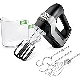 Hamilton Beach Professional 7-Speed Digital Electric Hand Mixer with High-Performance DC Motor, Slow Start, Snap-On Storage C