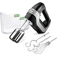 Hamilton Beach Professional 7-Speed Digital Electric Hand Mixer with High-Performance DC Motor, Slow Start, Snap-On Storage C
