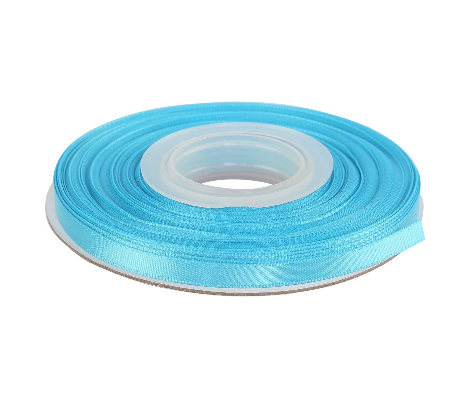 Ribbonitlux 6mm Wide Double Face Satin Ribbon 22 Meters (340-Turquoise, Set for Gift Wrapping, Party Decor, Sewing Applications, Wedding and Craft