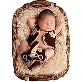 Newborn Photography Props Outfits Boys Girls Cowboy Vest & Boots Baby Photo Prop Costumes Set