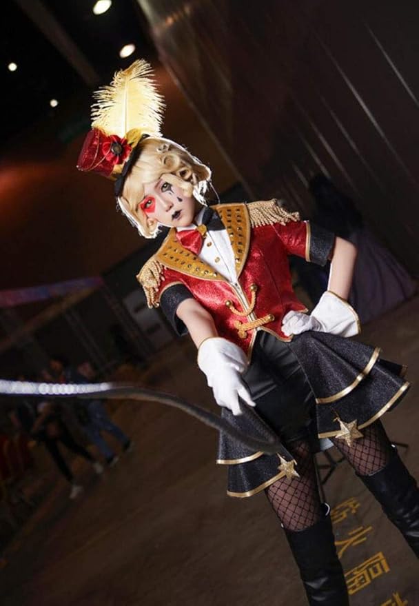 Amazon Zoe アイデンティティv 第五人格 踊り子 コスプレ アイデンティティ5 調教師 衣装 帽子付属 限定 キラキラ ウィッグ追加可能 S コスプレ 仮装 通販